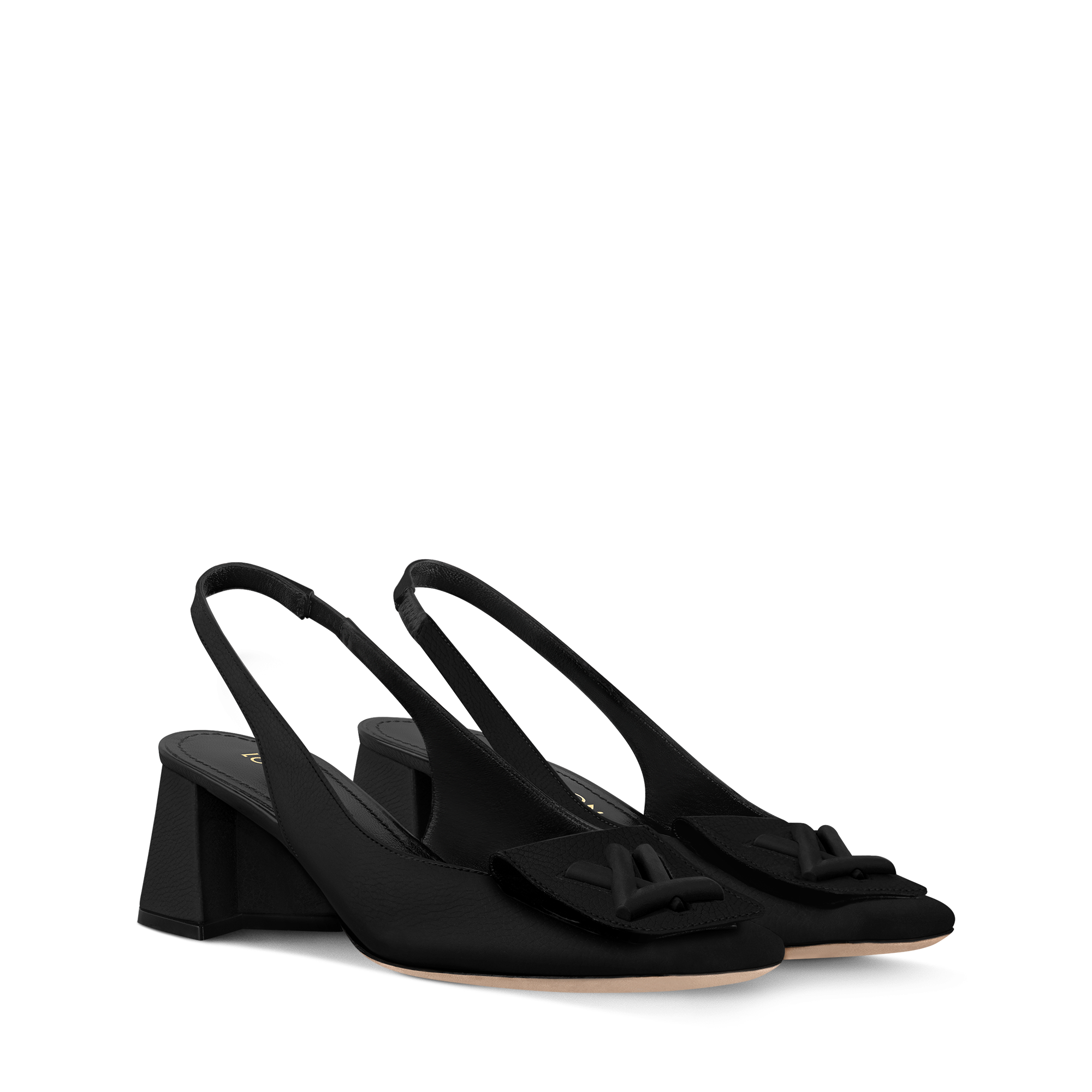 Escarpins AEROSOLES Noirs Talon 5 Cm – Pointe Ouverte, Cuir, Taille 40,5 – Neufs Avec Boîte